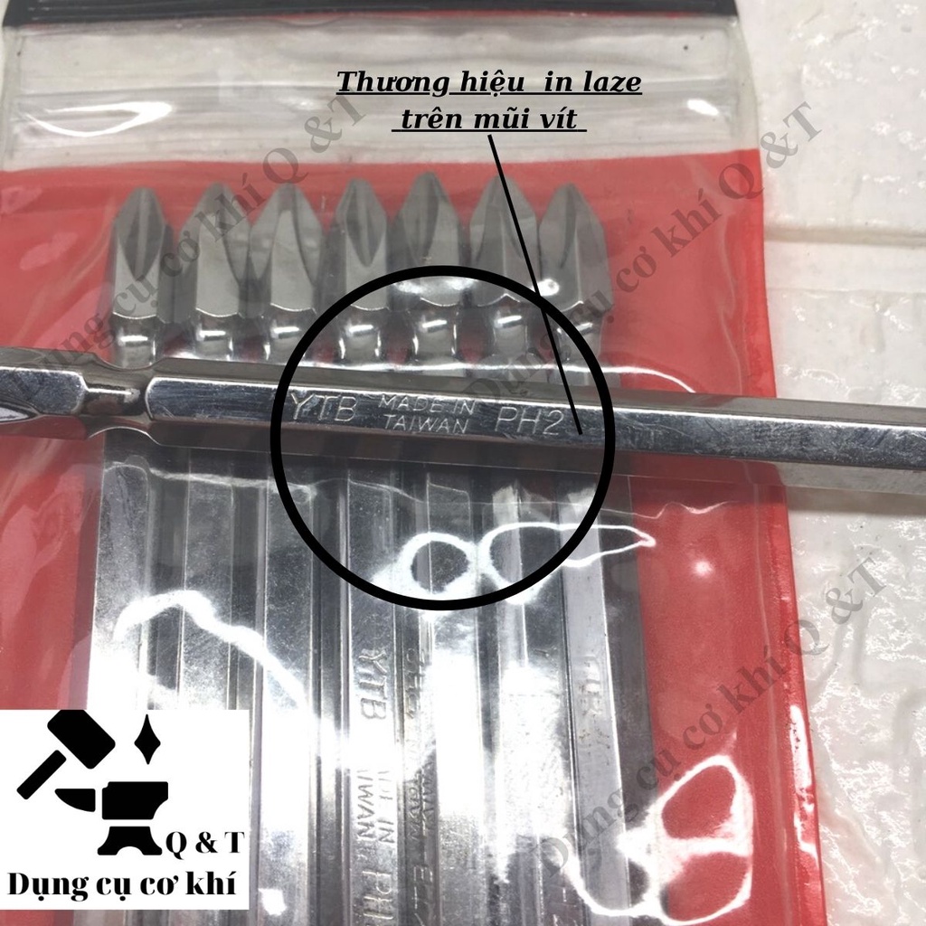 Đầu bắn vít , Mũi bắn vít 2 đầu taiwan chiều dài 65mm 110mm 150mm 200mm YTB