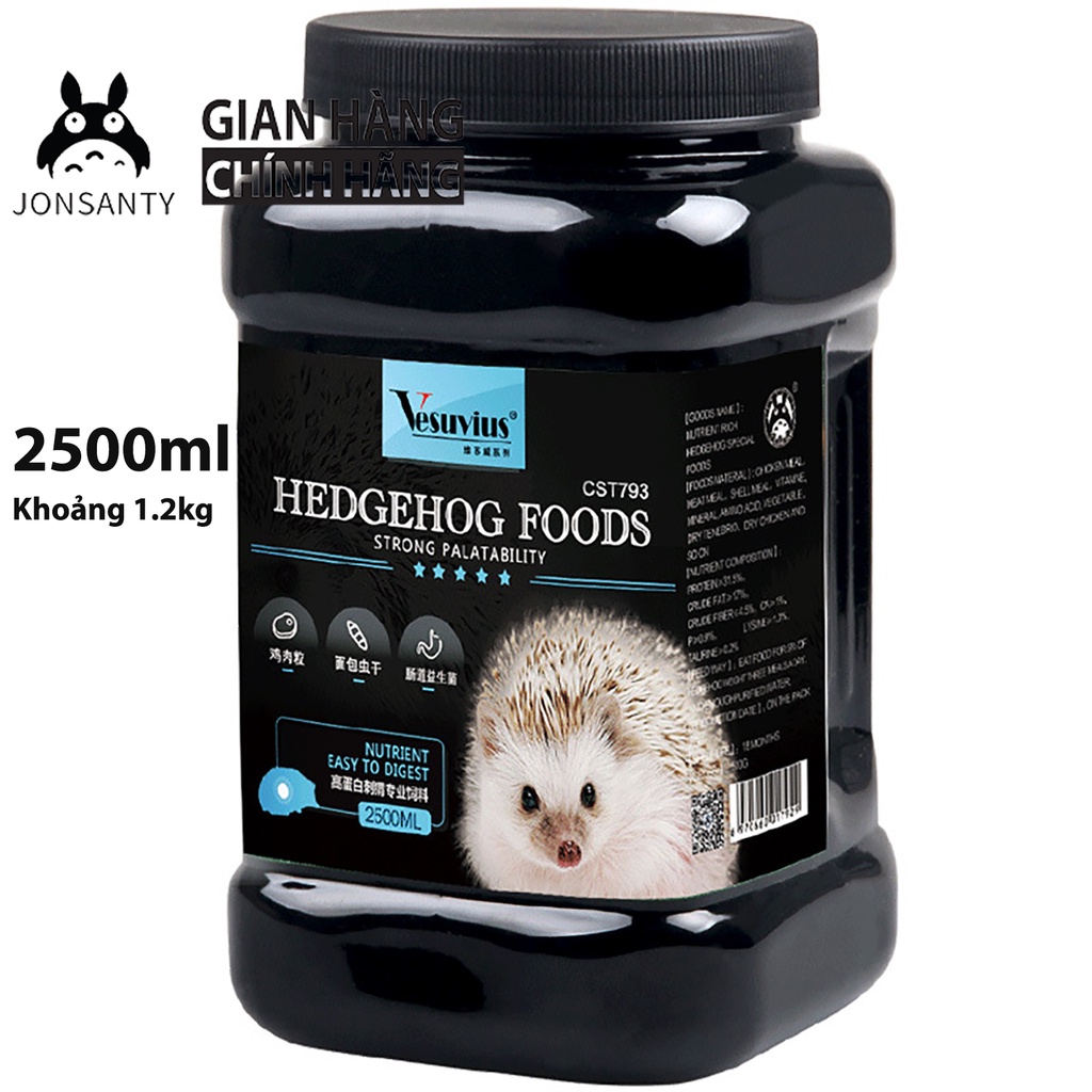 Đồ ăn nhím kiểng, thức ăn cho nhím cảnh dinh dưỡng toàn diện thịt gà sâu gạo giàu protein hãng JONSANTY
