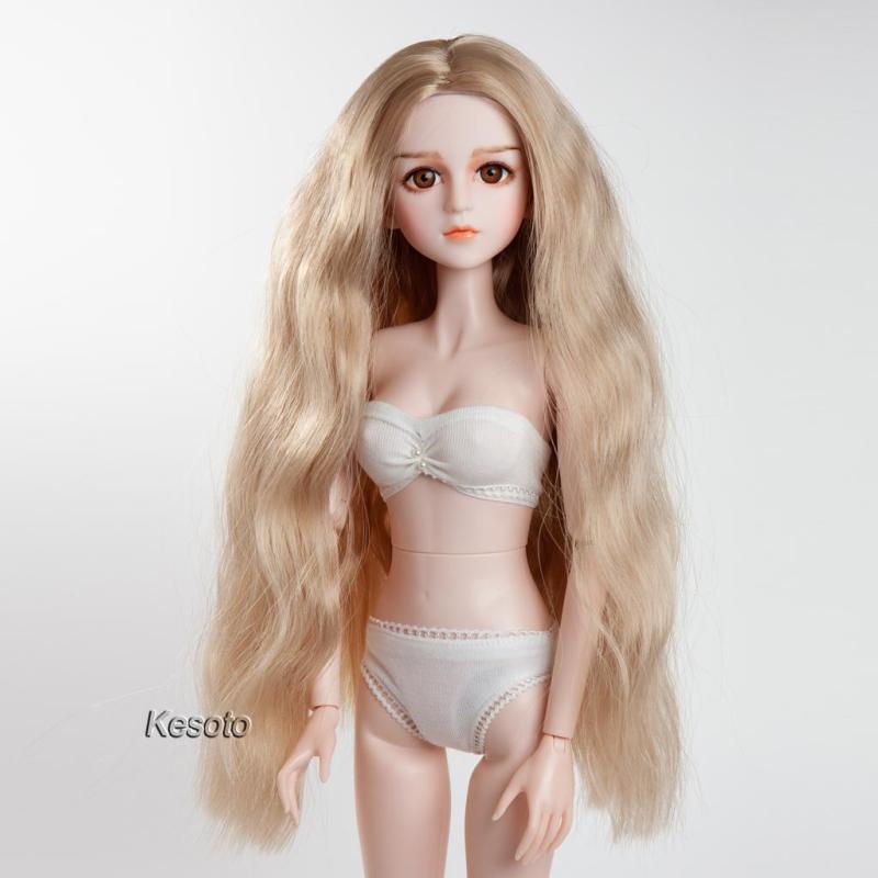 Tóc Giả Xoăn Màu Nâu Cho Búp Bê Tỉ Lệ 1 / 4