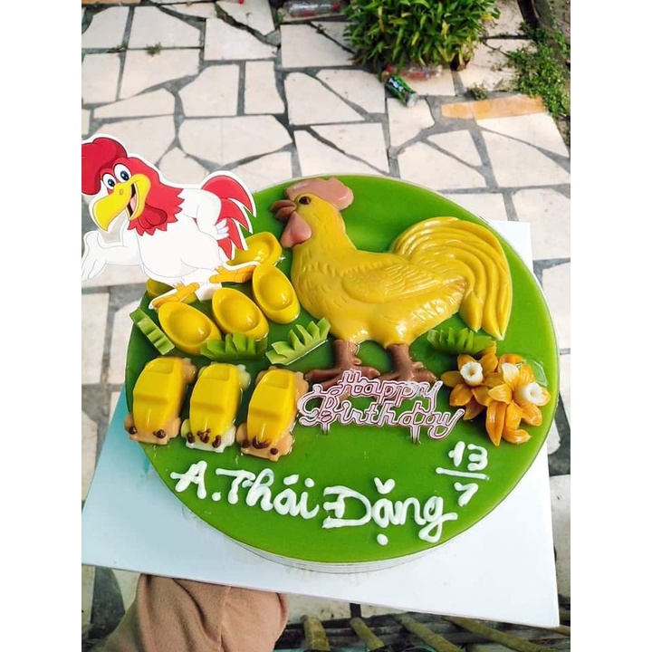 Khuôn Nhựa Rau Cau Trong 20 Cm Chú Gà Trống
