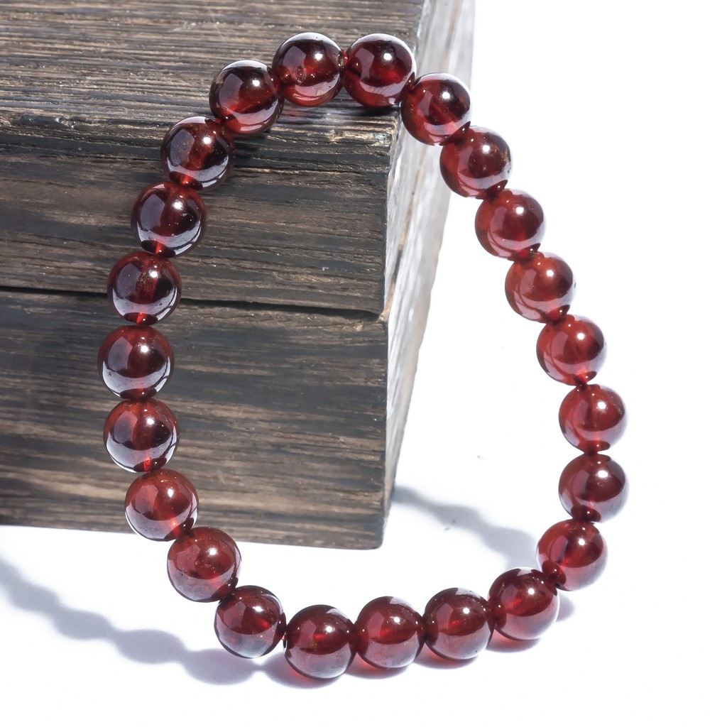 Vòng tay ngọc hồng lựu (garnet) chuẩn AAA+ 8mm