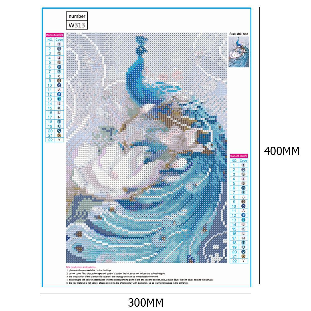 Bộ Tranh Đính Trang Trí Hình Chim Công 5d Diy