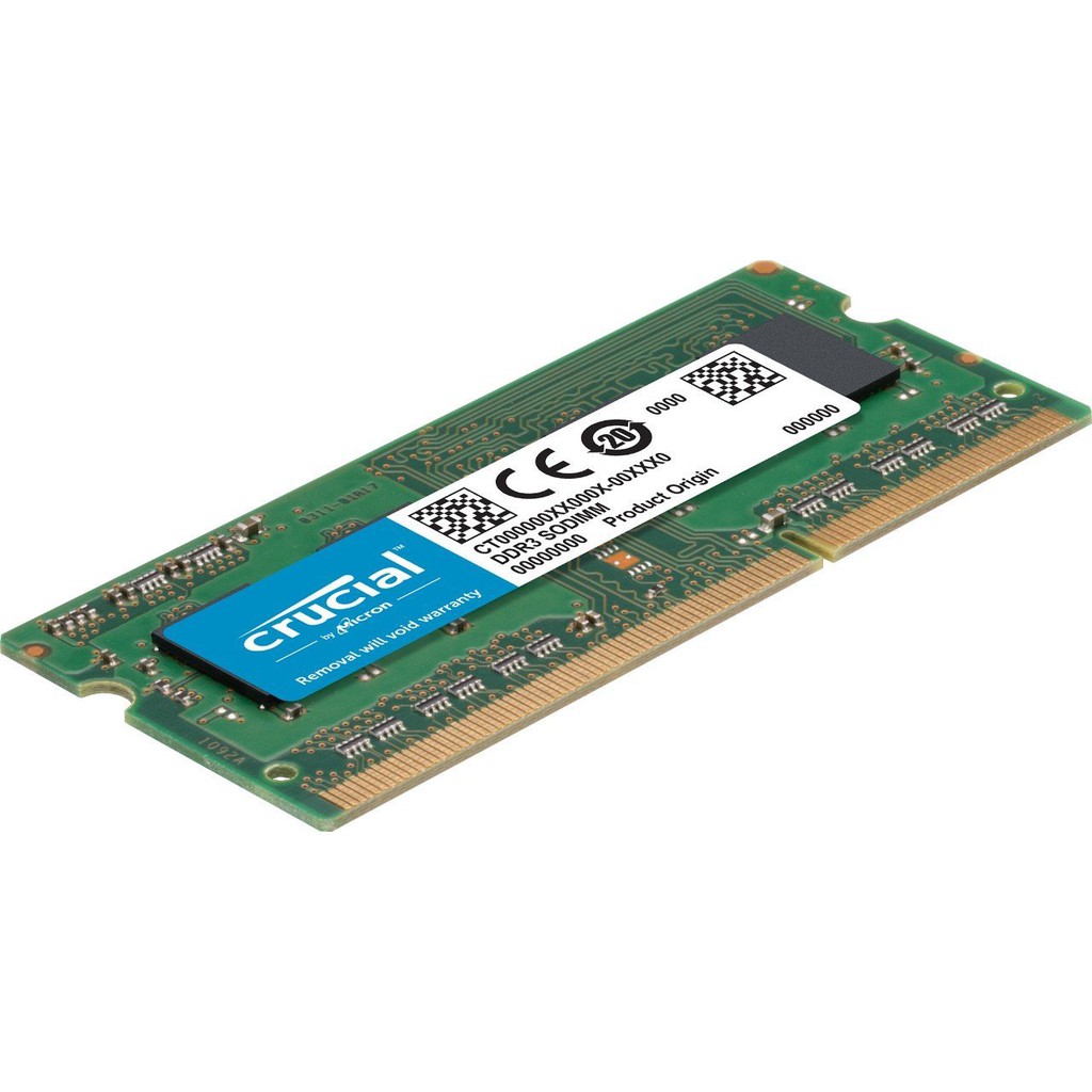 Ram Laptop Crucial 8GB Kit (4GBx2) DDR3/DDR3L 1600 MT/S (PC3-12800) SODIMM 204-Pin