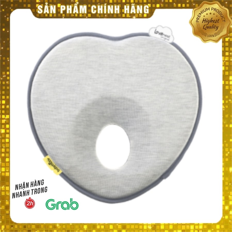 Gối cao su non chống bẹp đầu  - chính hãng BabyM chống méo đầu, nghẹo cổ an toàn cho bé