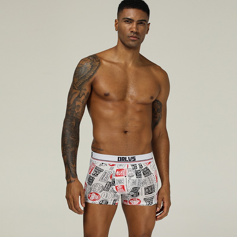 Quần lót boxer ORLVS Or303 mềm mại in họa tiết gợi cảm cao cấp cho nam