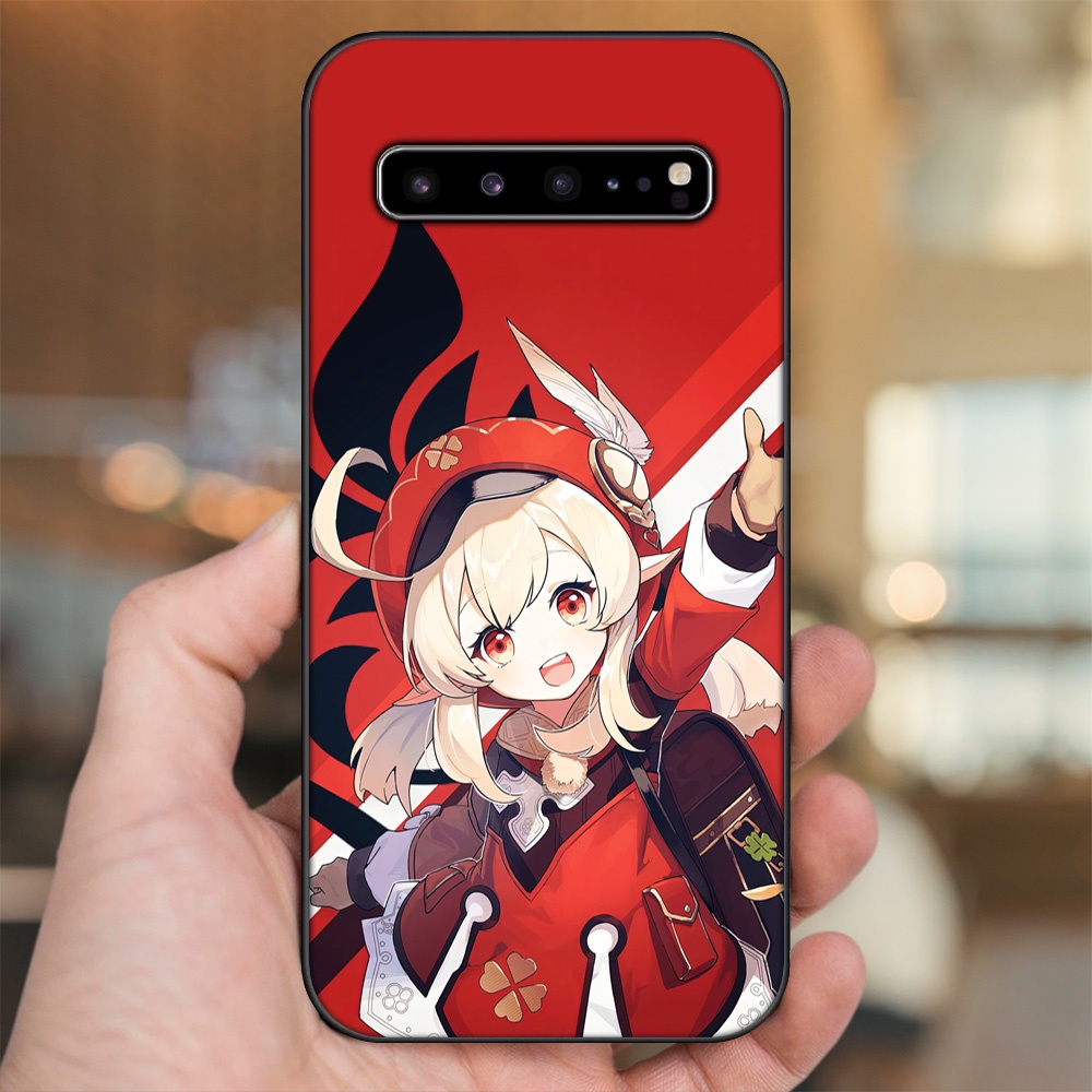 Ốp lưng Samsung S10, S10 5G, S10 Plus viền đen in hình Klee Genshin Impact