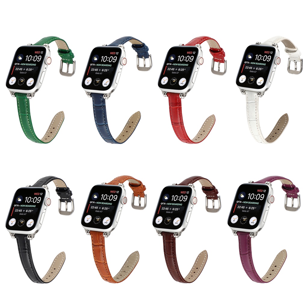 Dây Đeo Đồng Hồ Apple iwatch series 7 6 5 SE 4 3 2 41mm 45mm 38mm 40mm 42mm 44mm Họa Tiết Da Cá Sấu