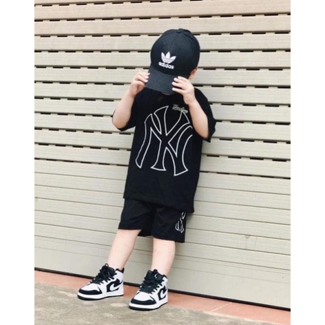 Áo thun NY yankee viền cho  bé , áo thun unisex , Kid_genZ