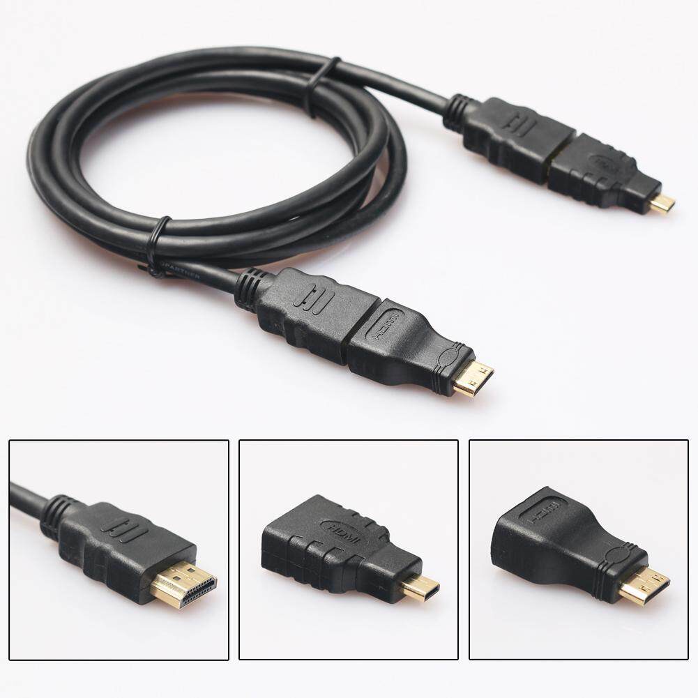 Cáp Chuyển Đổi HDMI Sang Mini/Micro HDMI Tốc Độ Cao 3 Trong 1 Dành Cho PC TV PS4