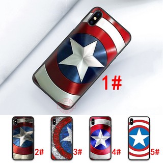 Ốp điện thoại in hình Captain America cho iPhone XR X XS Max 8 Plus 7 Plus 6S 6 Plus 5S SE 5