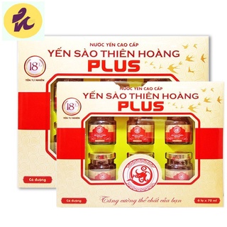 Hộp Yến sào Thiên Hoàng Plus 18% yến tổ cao cấp (6 lọ x 70ml)