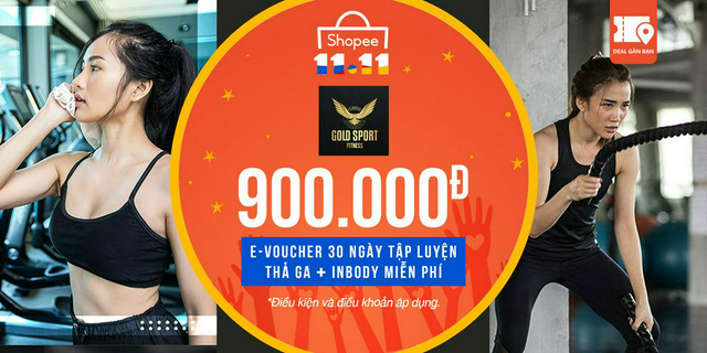 E-Voucher Gold Sport 30 ngày tập luyện thả ga+Inbody miễn phí