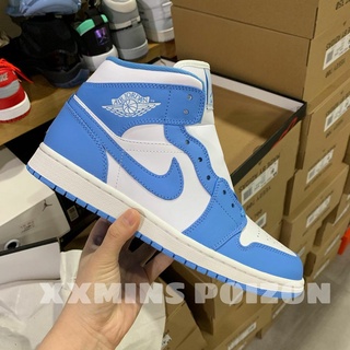Giày air jordan 1 mid "unc"