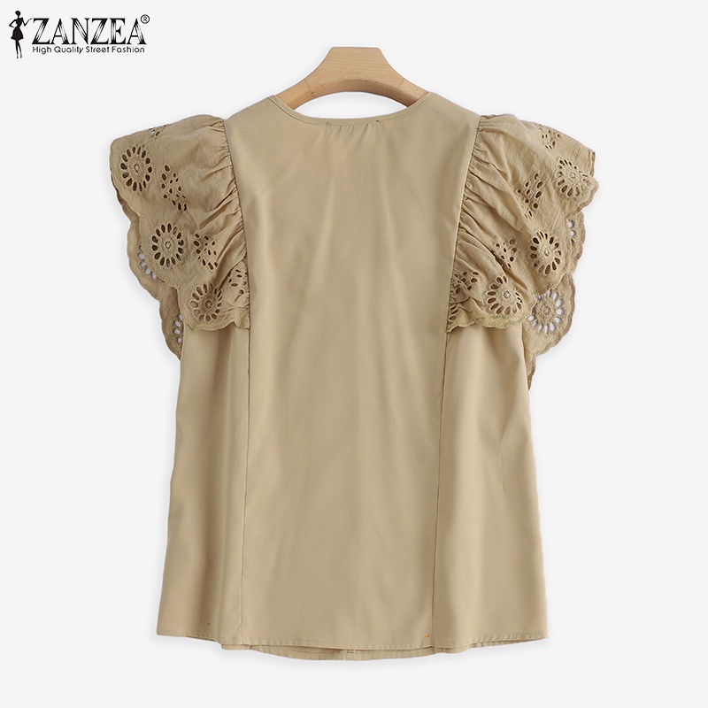 Áo kiểu ZANZEA cổ chữ V thời trang quyến rũ dành cho nữ