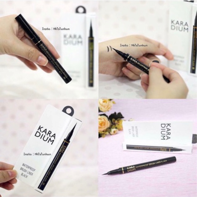 Bút dạ kẻ mắt Karadium WATERPROOF BRUSH LINER BLACK