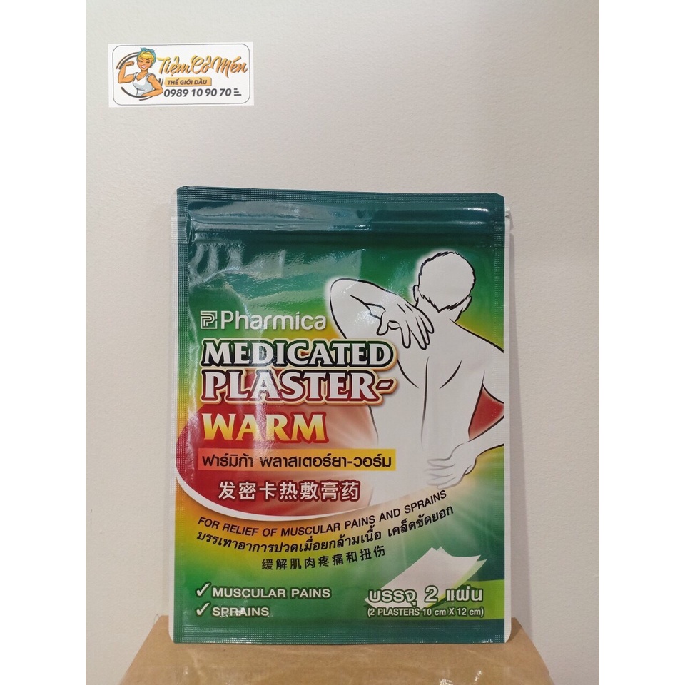 Miếng dán giảm đau Pharmica Thái Lan - Pharmica Medicated Plaster - Warm (Nóng)