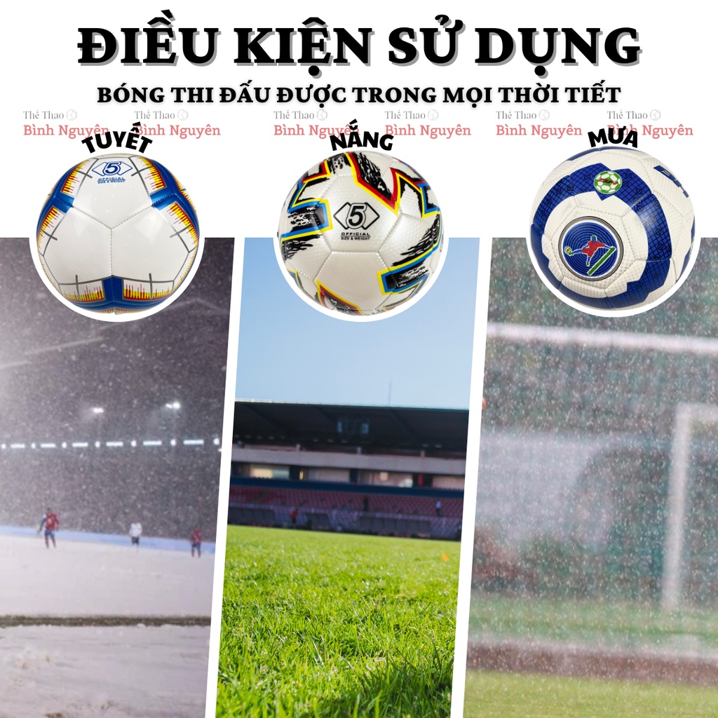 Bóng Đá Size 3 4 5 May Hàng VN Chất Lượng Cao - Trái Banh Số 5 Trẻ Em Người Lớn Tập Luyện