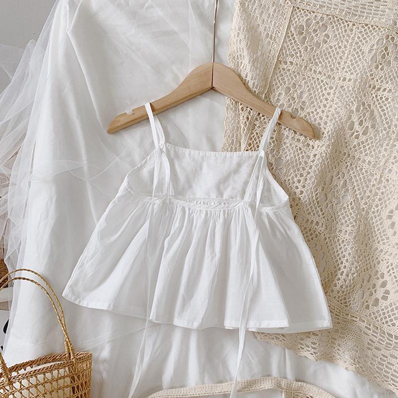 Áo hai dây phong cách hè thời trang Hàn Quốc dành cho bé gái từ 3-8 tuổi