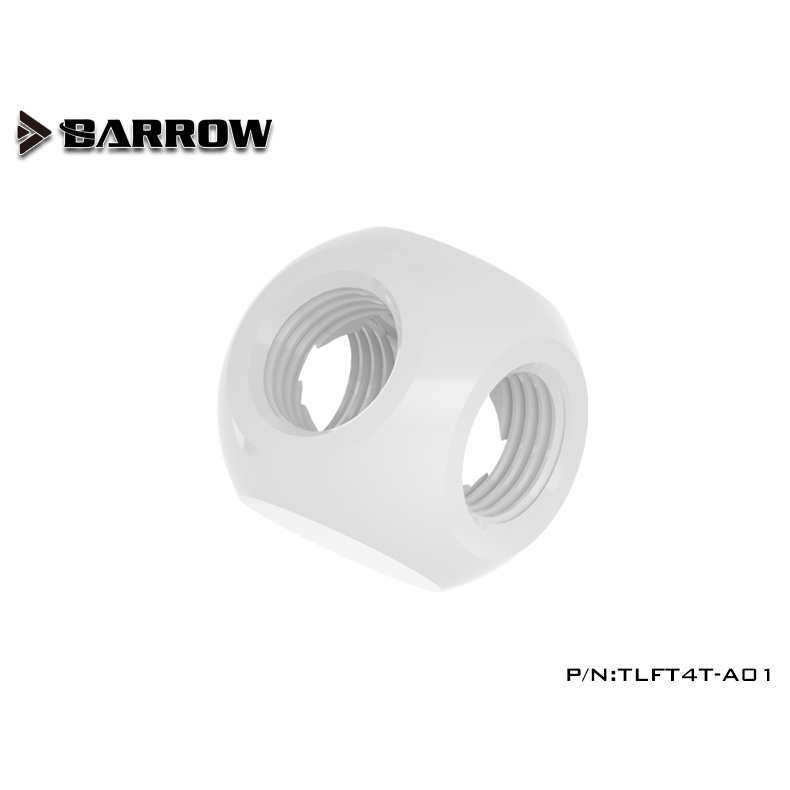 Fitting 4 way chia 4 cho tản nhiệt nước Barrow Metalic Cube Tee - 4 Way TLFT4T-A01