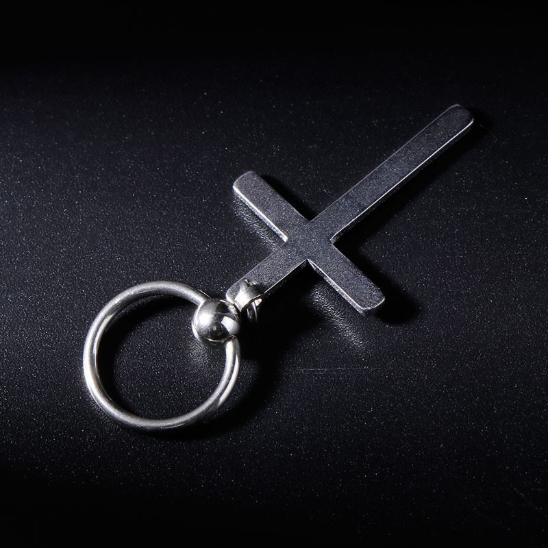 Khuyên tai hình chữ thập phong cách đơn giản dành cho cả nam và nữ