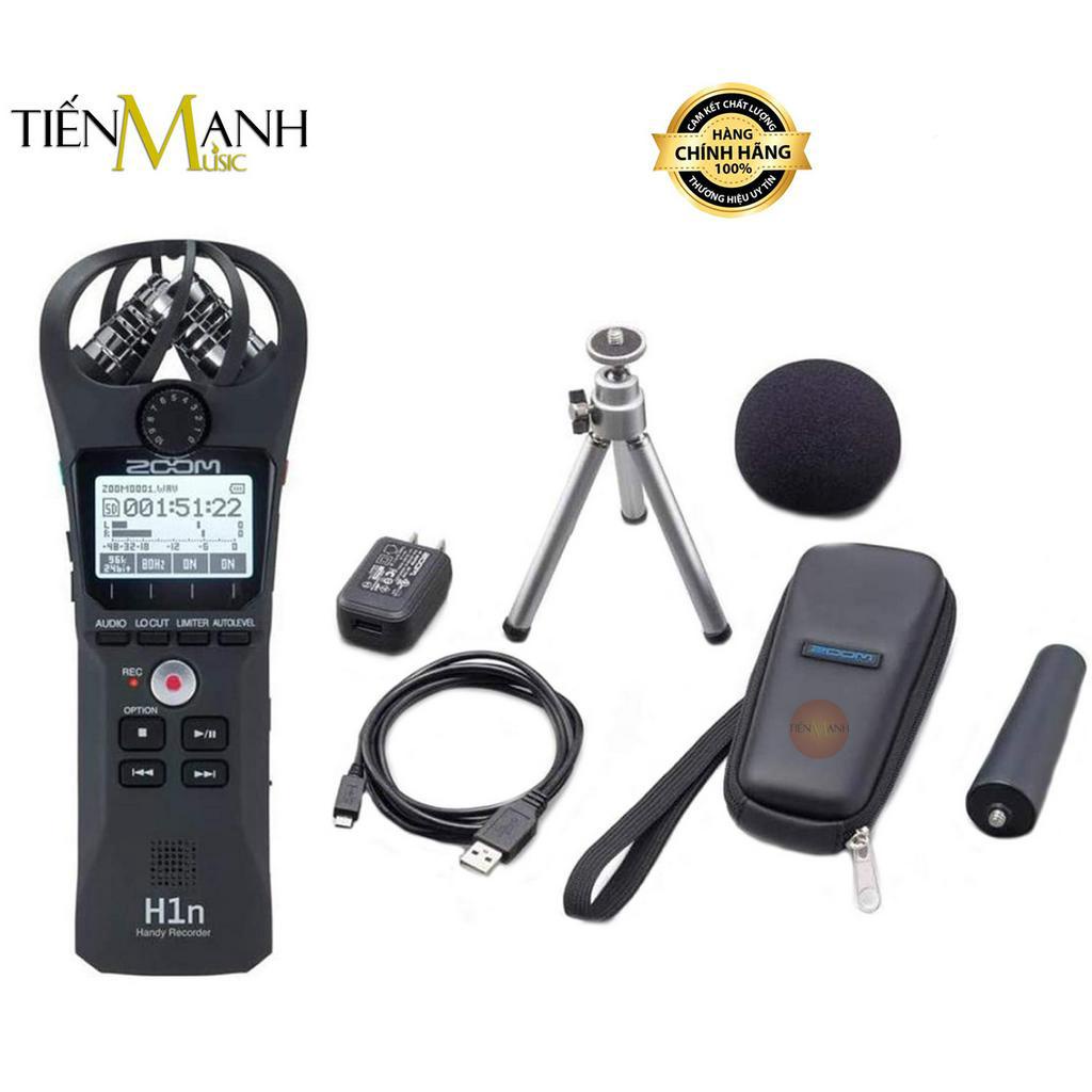 Combo Máy Thu Ghi Âm Mic Zoom H1n Và Phụ Kiện APH1N - Thiết Bị Cầm Tay Kỹ Thuật Số Microphone Stereo