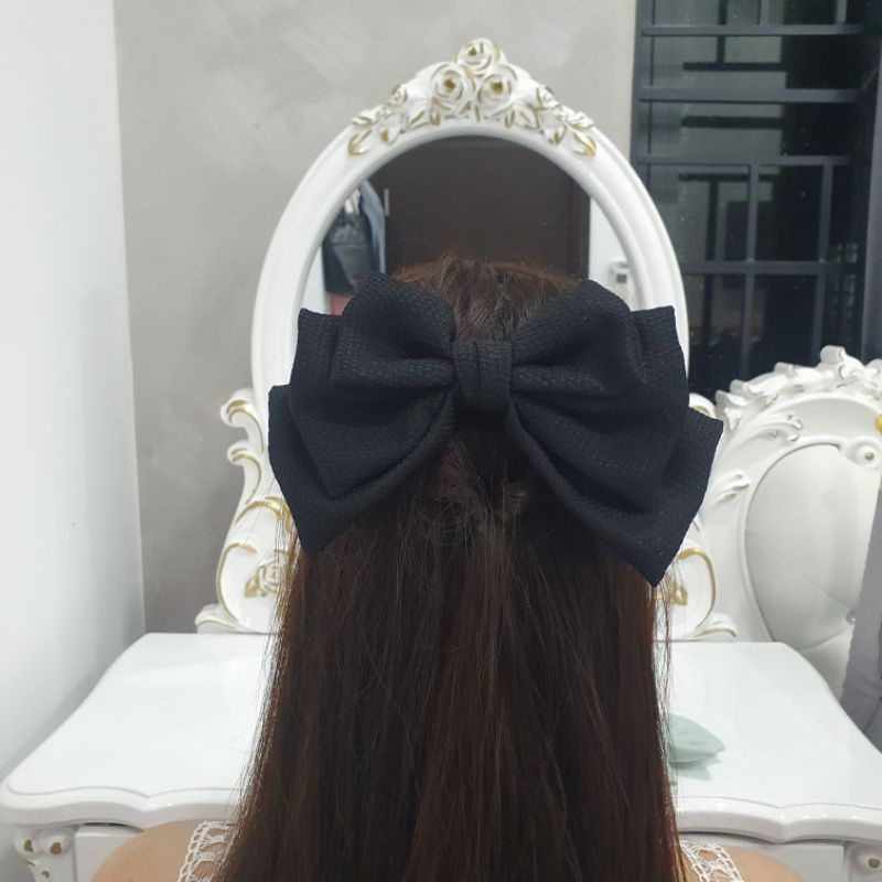 Kẹp tóc nơ siêu xinh, kẹp nơ tiểu thư HÌNH VÀ VIDEO THẬT 100% (Nhận làm theo kích thước của khách)