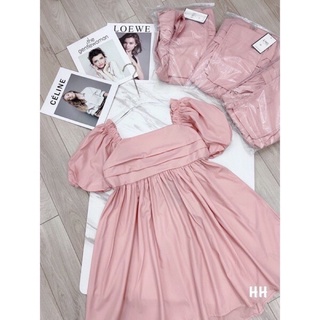 ĐẦM BBD TAY PHỒNG NƠ LƯNG XANH