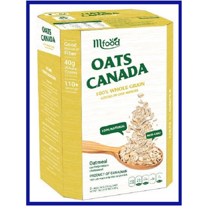 Yến Mạch CANADA OATS ( Nguyên hạt cán Mỏng ) Thùng 4,52Kg