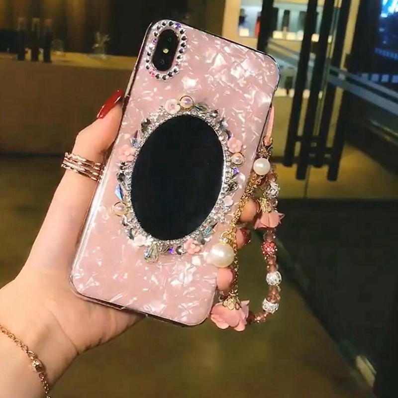 Ốp Điện Thoại Họa Tiết Vân Đá Kèm Vòng Đeo Tay Sang Trọng Cho iPhone 6 6s 7 8 Plus SE 2020 X XS Max XR 11 Pro Max