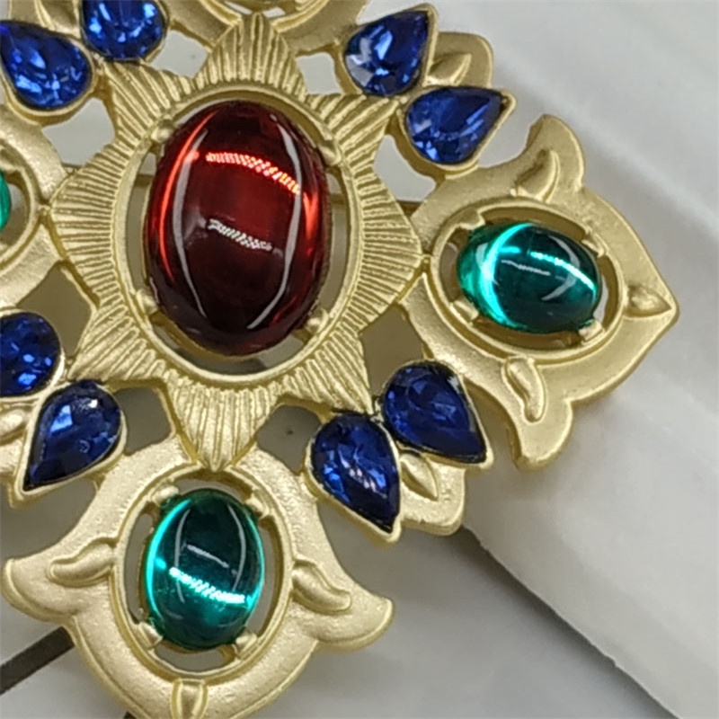 Ghim Cài Áo Đính Đá Phong Cách Retro Dành Cho Nữ