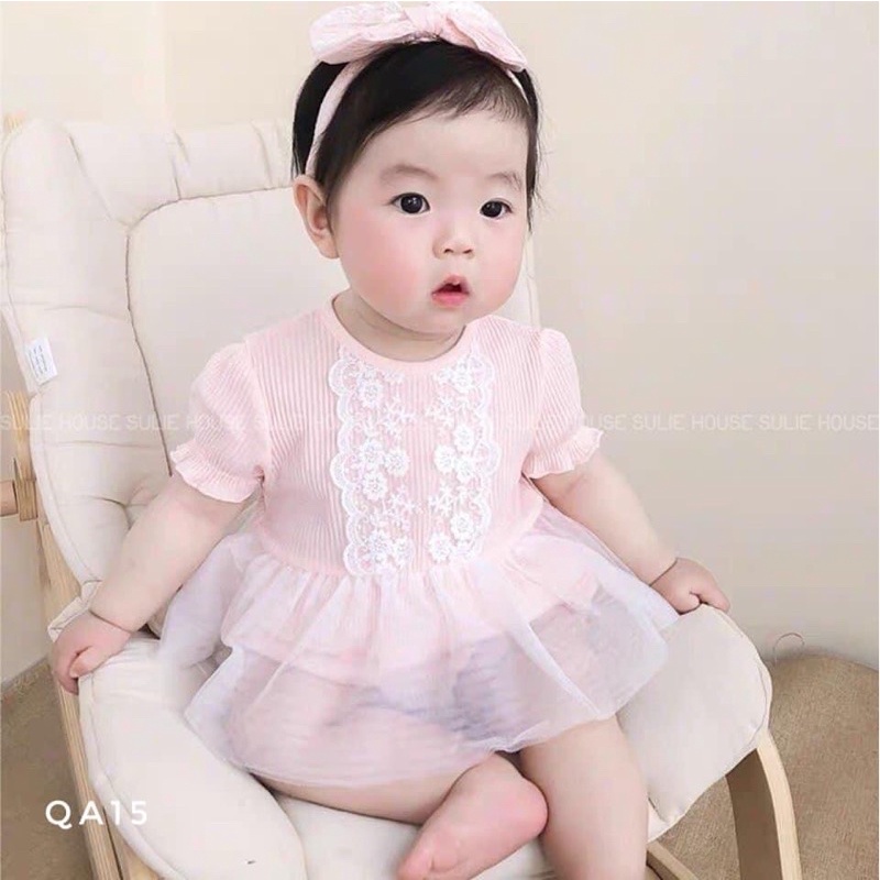 Bộ body ren kèm băng đô - QA15