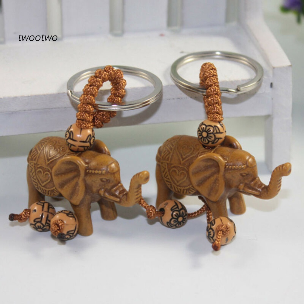 Móc Khóa Hình Chú Voi May Mắn Bằng Nhựa Dễ Thương