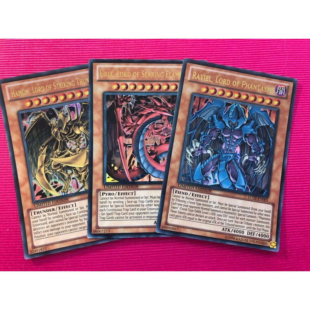 Bài Yugioh - Combo Uria Lord Of Searing Flames + Hamon Lord Of Striking Thunder + Raviel Lord Of Phantasm
