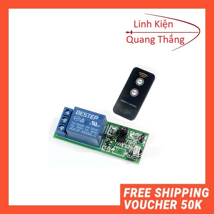 Module Điều Khiển Relay Bằng Remote Hồng Ngoại 5VDC 1 Kênh