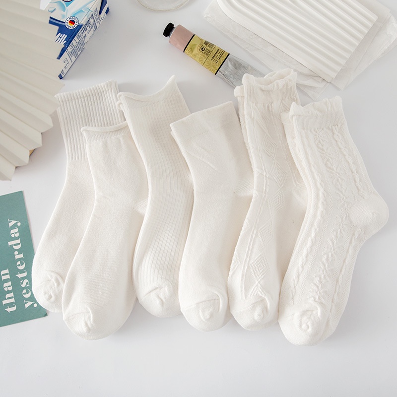 Tất Trắng Siêu Xinh Phong Cách Đáng Yêu Lolita , Jk, Trẻ Trung Năng Động