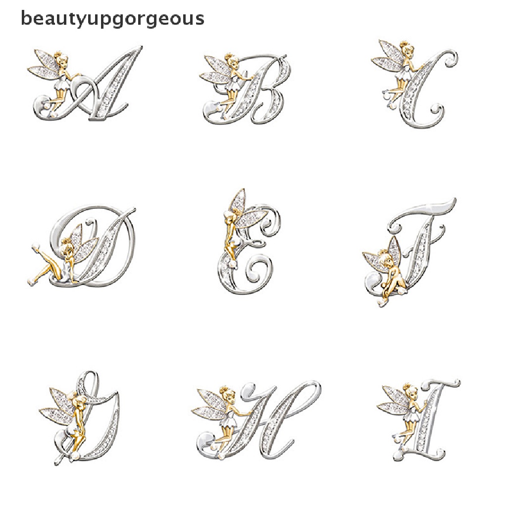 [Beautyupgorgeous] Trâm Cài Áo Hình Thiên Thần Elf Chữ Tiếng Anh Pha Lê Đẹp Mắt