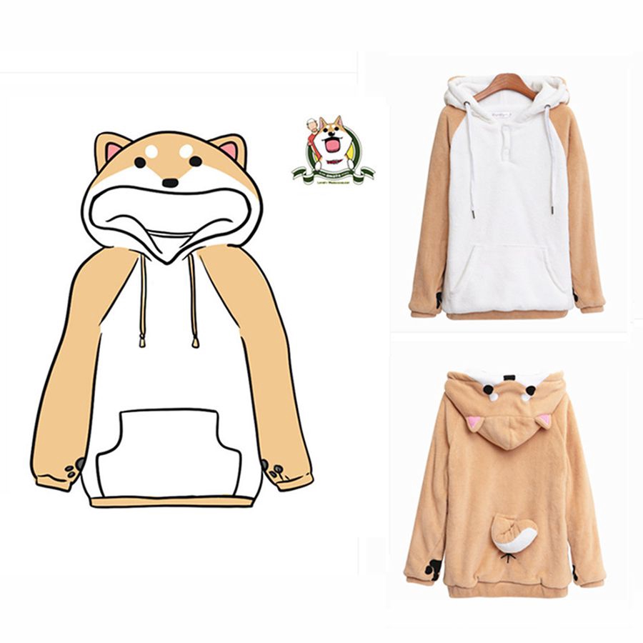 Áo hoodie nữ in họa tiết Sume Shiba Inu Husky dễ thương