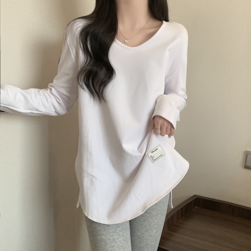 ZHELIHANGFEI Áo Thun Tay Dài Form Rộng Kiểu Dáng Hợp Thời Trang