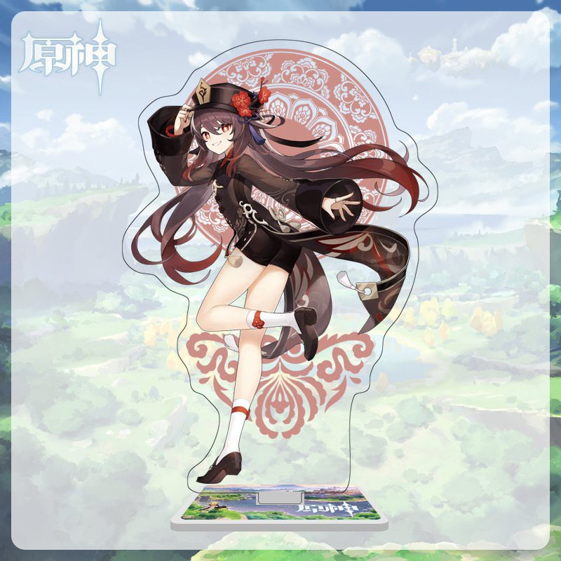 Mô hình standee HUTAO - GENSHIN IMPACT in hình tượng mica anime chibi trang trí trưng bày