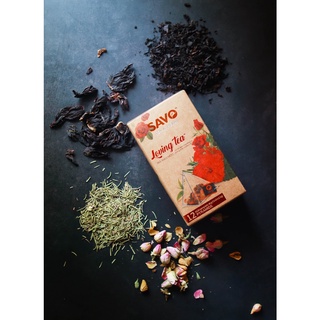 Trà Loving tea SAVO - Trà thảo mộc (trà đen, hoa hồng, hibiscus, hương thảo)
