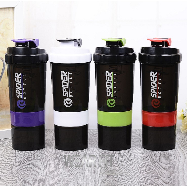 ❤️GIÁ XƯỞNG❤️ Bình Lắc Shaker Tập GYM 3 Ngăn Tiện Dụng 500 Ml B03