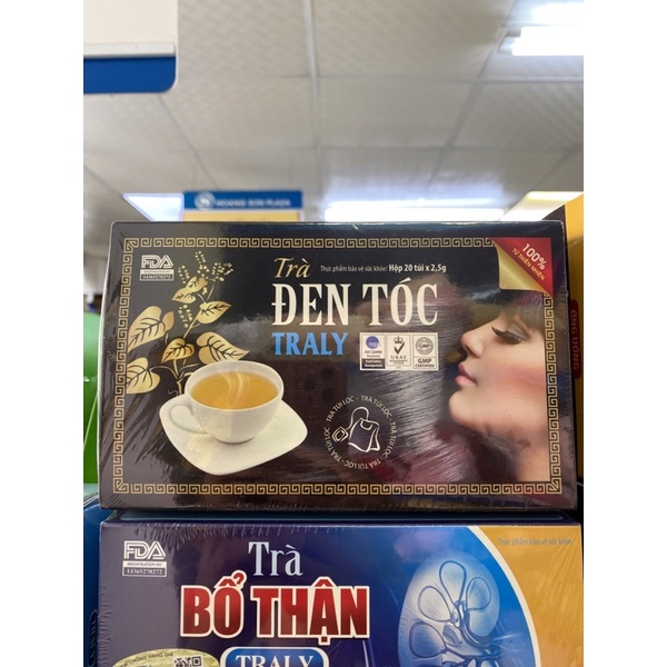 Trà đen tóc Traly (20 túi x 2,5gr) kích thích mọc tóc, đen tóc, mượt tóc