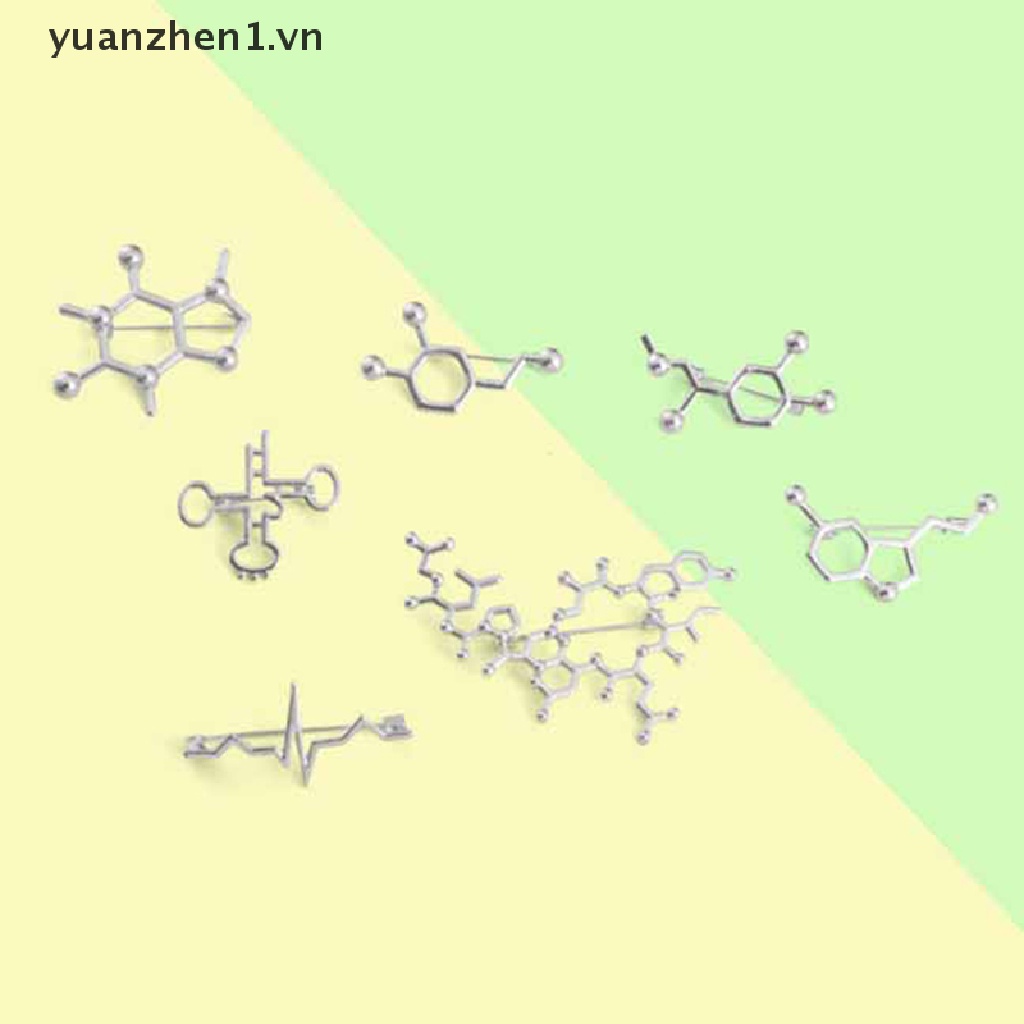 Zheng Huy Hiệu Cài Áo / Túi Xách Tráng Men Hình Cấu Trúc Hóa Học