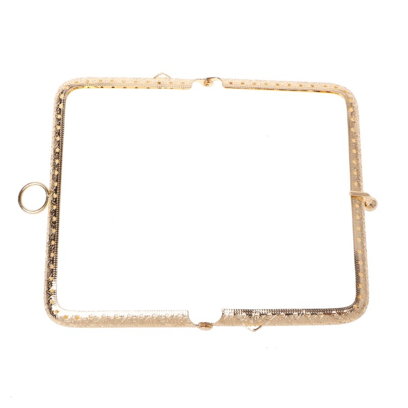 Khung tay cầm cho túi xách bằng kim loại có khóa cài kích thước 13.8cm