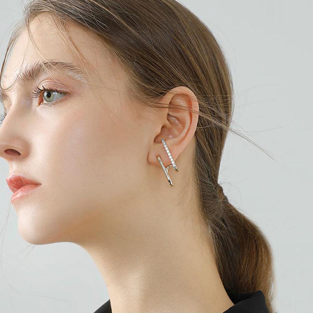 Bông Tai Hình Tròn Đôi Bằng Kim Loại Đơn Giản Thời Trang