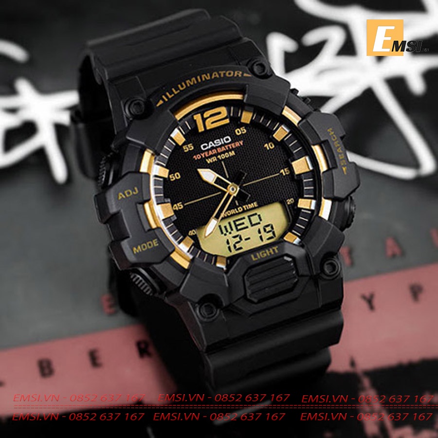 Đồng Hồ Nam Casio HDC-700-9AVDF - Điện Tử - Kính Nhựa - Size Mặt 48.7mm EMSI.VN
