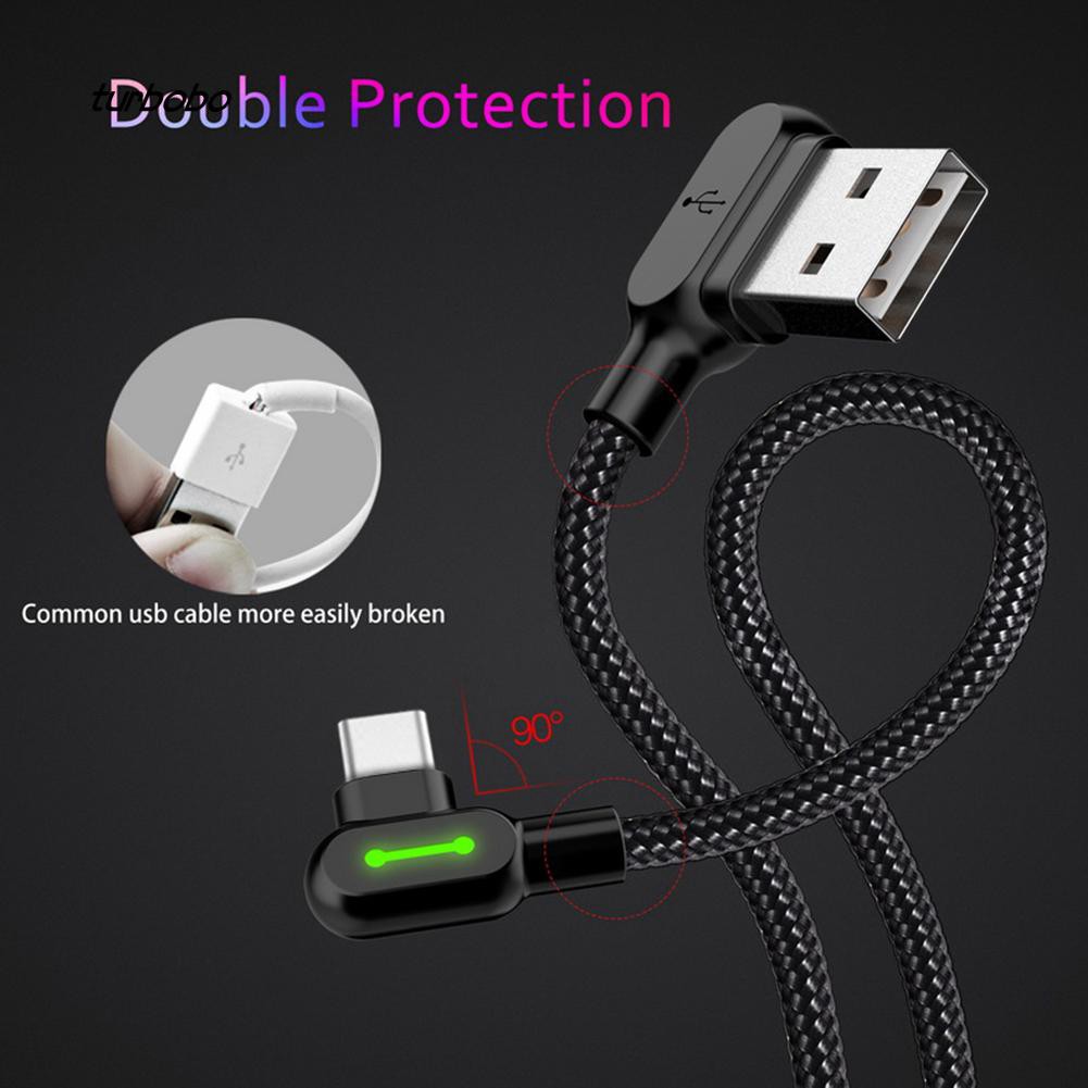 Dây cáp sạc dữ liệu USB loại C chữ L dài 0.5m / 1.2m / 1.8m dành cho game thủ