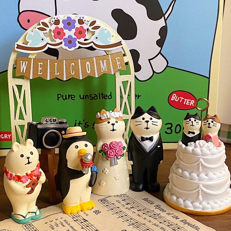 Mô hình mèo chủ đề đám cưới