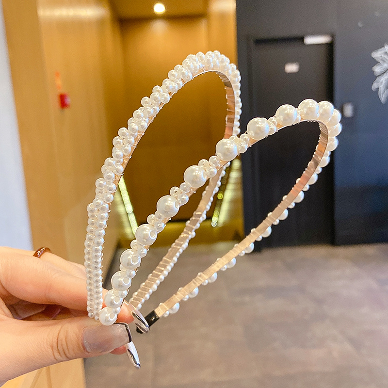 Băng Đô Cài Tóc Đính Ngọc Trai Đơn Giản Kiểu Nhật Bản Và Hàn Quốc 2021