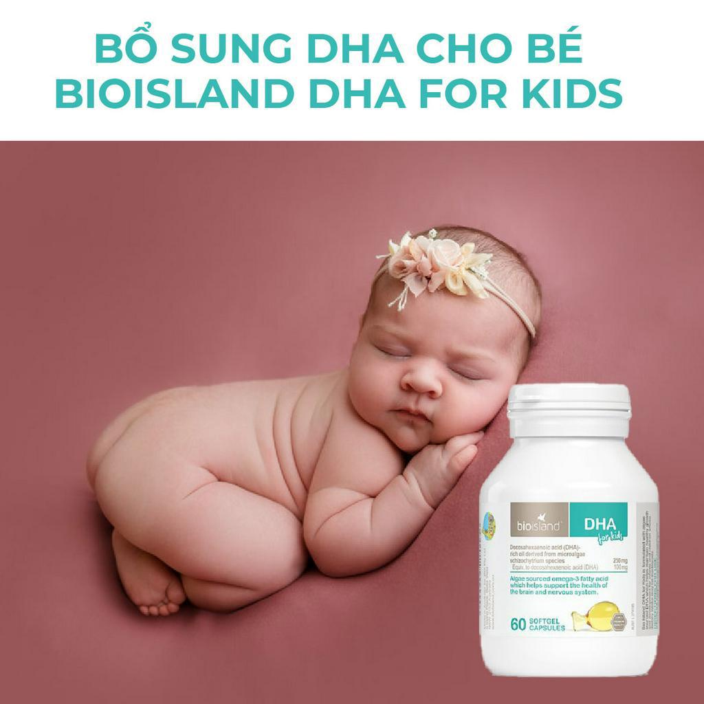 Bioisland DHA For Kids giúp phát triển trí não bộ và hệ thần kinh cho trẻ 60 viên